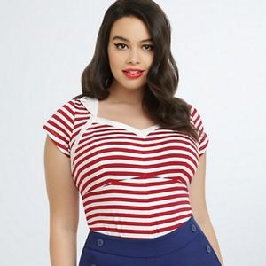 Torrid Retro Chic striped top NWT